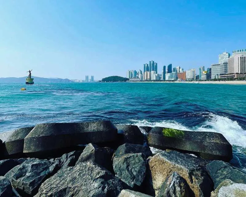 Worked remotely in Busan for a few months. This was my morning view. Busan in South Korea, stunning sea views